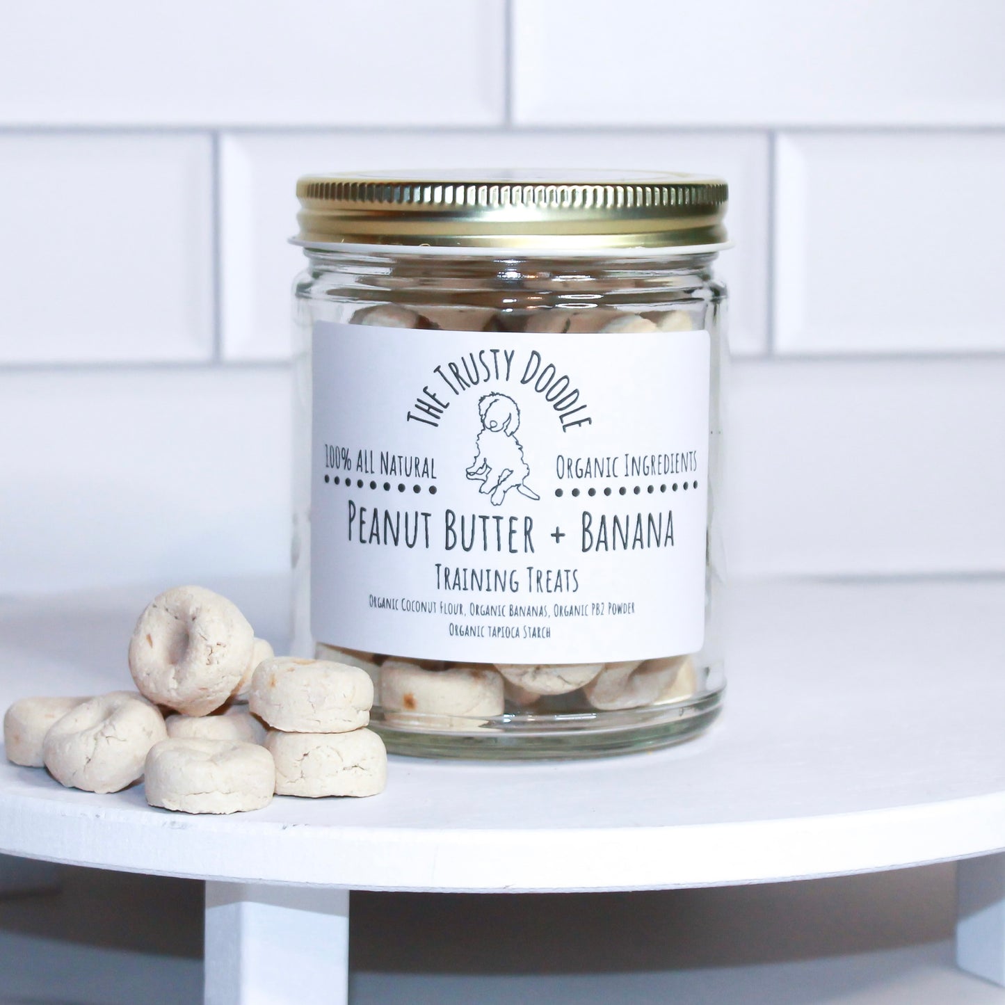 Peanut Butter + Banana Training Treats